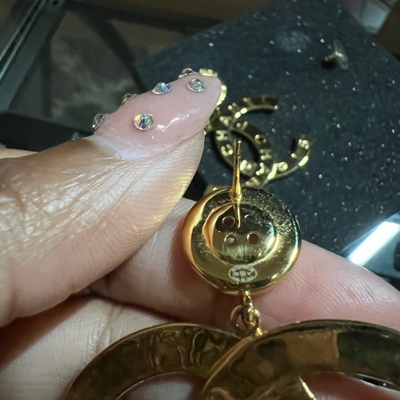 Chanel Button Drop Earrings - Picture 5 of 8